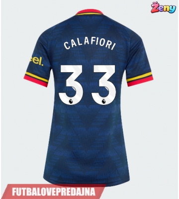 Lacne Ženy Futbalové dres Arsenal Riccardo Calafiori #33 2026-27 Krátky Rukáv - Preč